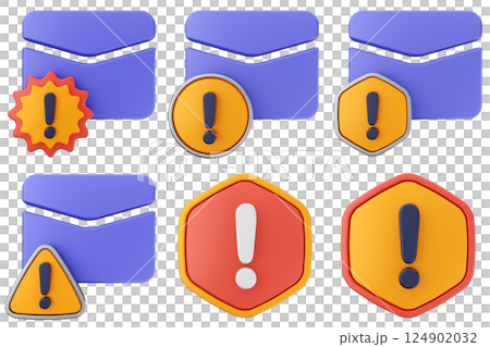 3d warning danger alert caution risk important sign 3d warning danger alert caution risk important sign 124902032