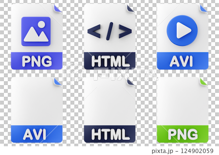 3d file format type icon png html avi 124902059