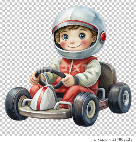 Cute kid wearing sportswear Play sports Watercolor Minimal watercolor 124902125