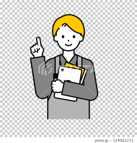 Upper body pose_simple restaurant clerk male 16 Upper body pose_simple restaurant clerk male 16 124902231