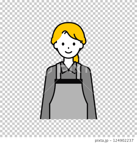Upper body pose_simple restaurant clerk woman 01 Upper body pose_simple restaurant clerk woman 01 124902237