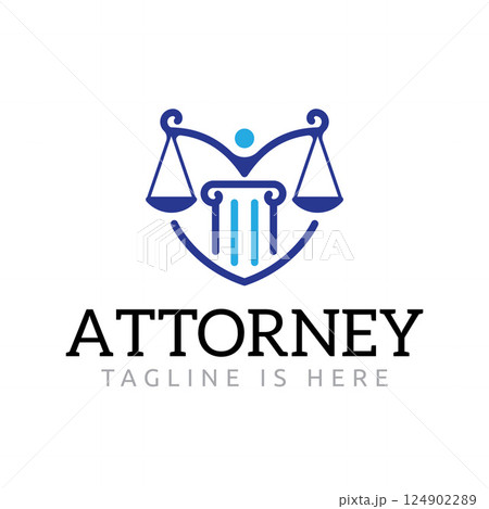 Law Balance Justice Scale Court Attorney Logo Template 124902289