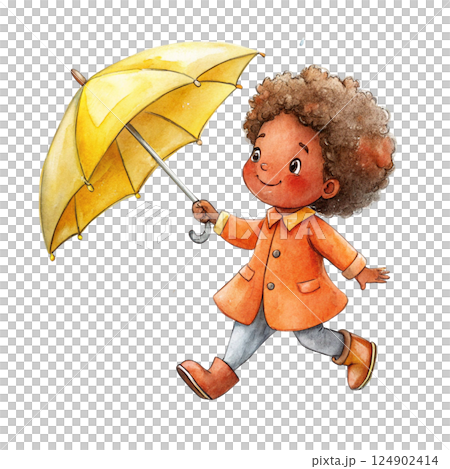 Black people Wear a raincoat Black people Wear a raincoat 124902414