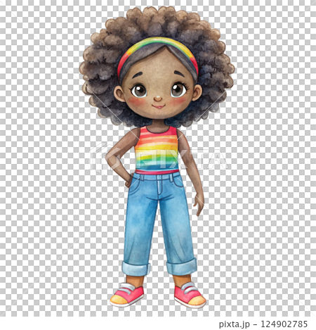 Black people wearing fashionable clothes 124902785