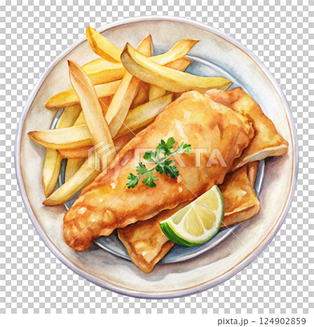 National food Clipart Watercolor 124902859