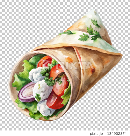 National food Clipart Watercolor 124902874