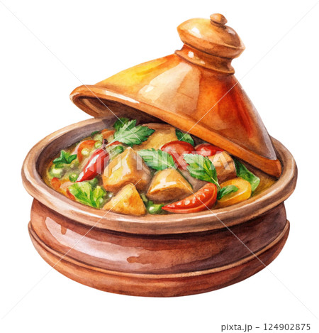 National food Clipart Watercolor 124902875