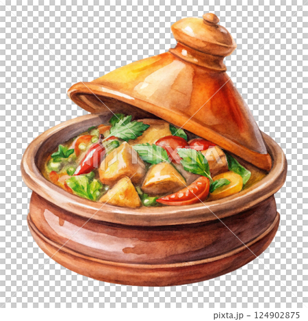National food Clipart Watercolor 124902875