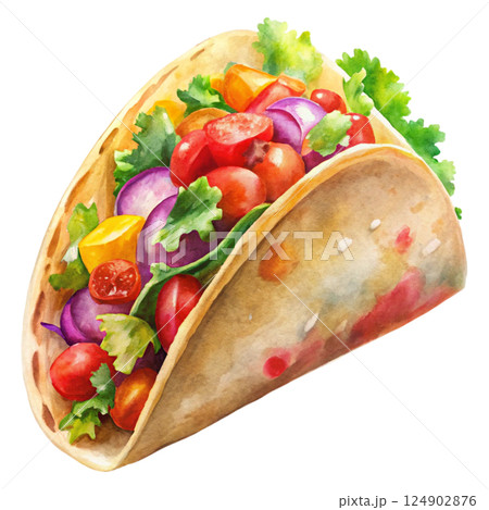 National food Clipart Watercolor 124902876