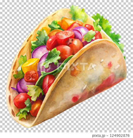 National food Clipart Watercolor 124902876