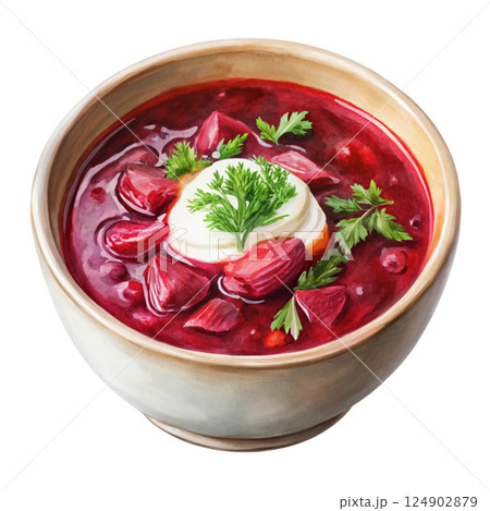 National food Clipart Watercolor 124902879