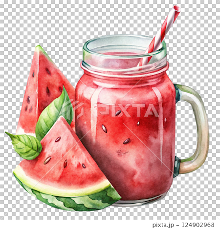 Summer drink Clipart Watercolor 124902968