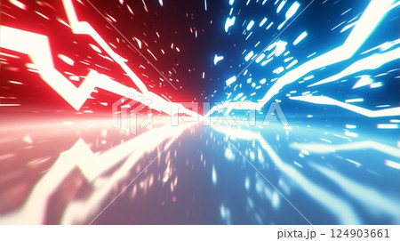 " 相対的な赤と青のエナジーのバックグラウンド " " 相対的な赤と青のエナジーのバックグラウンド " 124903661