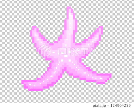 ヒトデ_ドット絵（ピンク) 124904259