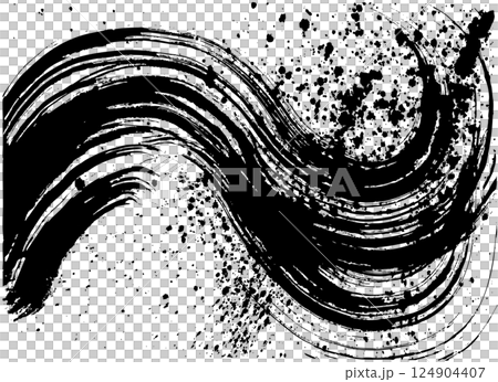 Nami splash handwriting brush illustration 124904407