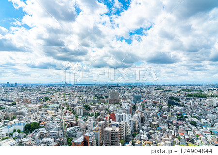 【東京都】三軒茶屋から見下ろす都市風景 124904844