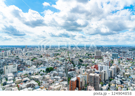 【東京都】三軒茶屋から見下ろす都市風景 124904858