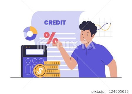 Interest Rate Calculation Illustration Interest Rate Calculation Illustration 124905033