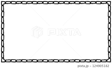 シンプルなモノクロの鎖フレーム 124905182