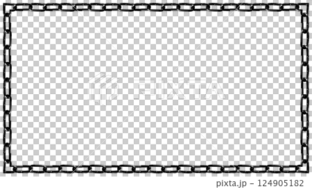 Simple monochrome chain frame 124905182