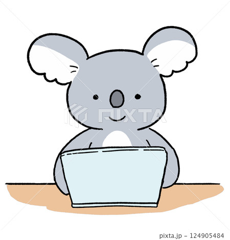 コアラ パソコン 仕事 かわいい コアラ パソコン 仕事 かわいい 124905484