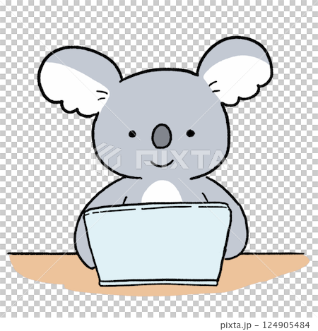 コアラ パソコン 仕事 かわいい コアラ パソコン 仕事 かわいい 124905484