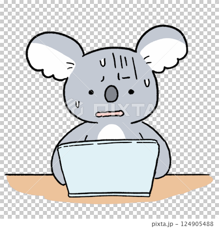 koala computer struggle cute 124905488