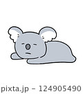 コアラ 疲れた 寝転ぶ かわいい 124905490