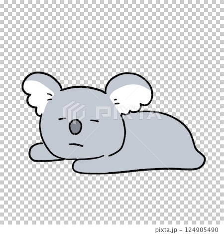 無尾熊累了躺著可愛 124905490