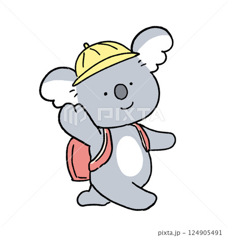 コアラ 手を上げる 渡る 小学生 かわいい 124905491