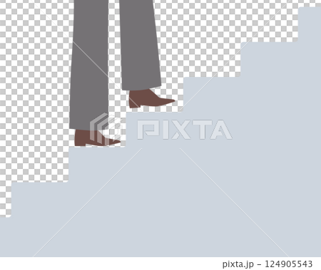 一個商人爬樓梯的插圖 一個商人爬樓梯的插圖 124905543