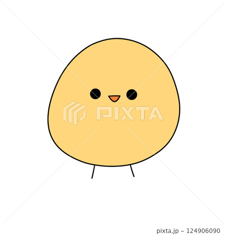 A cartoon chicken with a big smile on its face A cartoon chicken with a big smile on its face 124906090