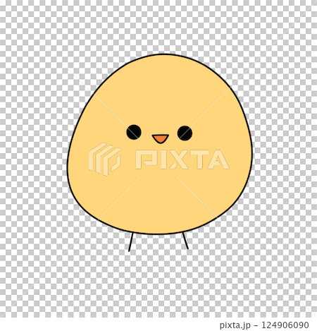 A cartoon chicken with a big smile on its face A cartoon chicken with a big smile on its face 124906090