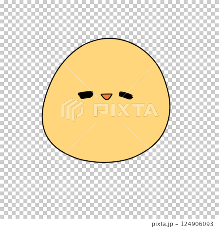 A cartoon egg with a smile on its face A cartoon egg with a smile on its face 124906093