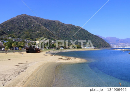 春の高碕山と田ノ浦ビーチ(大分市) 春の高碕山と田ノ浦ビーチ(大分市) 124906463