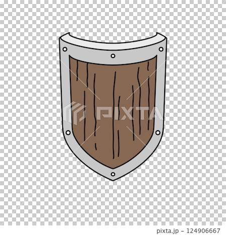 A shield with a wooden frame and silver plate A shield with a wooden frame and silver plate 124906667