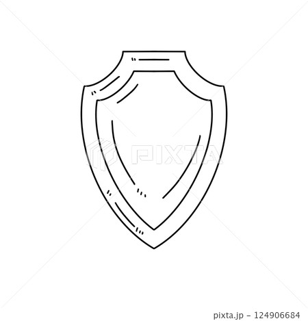 A shield with a reflection of a person on it A shield with a reflection of a person on it 124906684