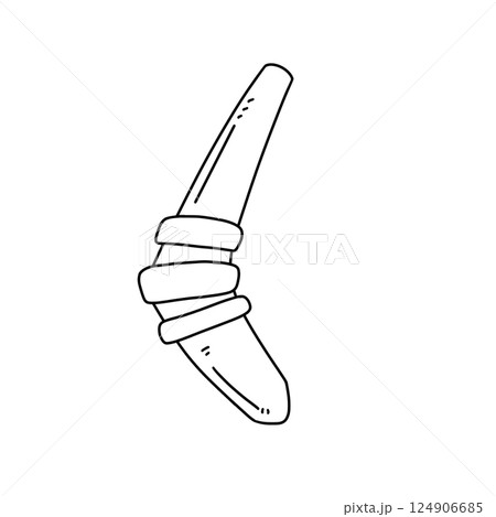 A stick with a circle on it 124906685
