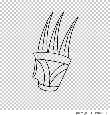 A drawing of a clawed hand with a black background 124906694