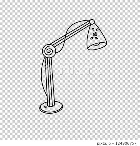 A lamp with a flower design on it A lamp with a flower design on it 124906757