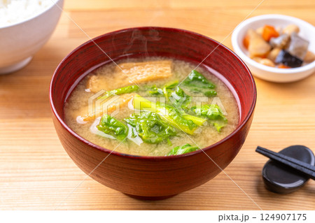 菜の花のみそ汁 124907175