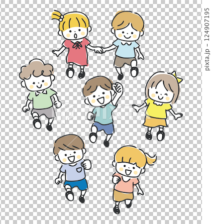 Children walking together 124907195