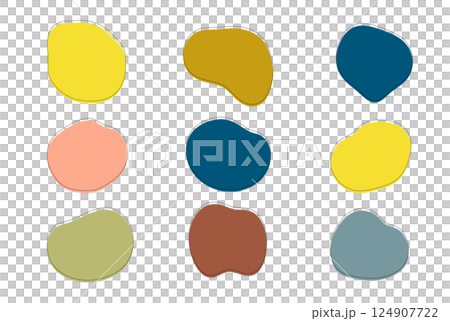 一組色彩鮮豔的寬鬆鏡框，採用北歐風格的柔和色調 124907722