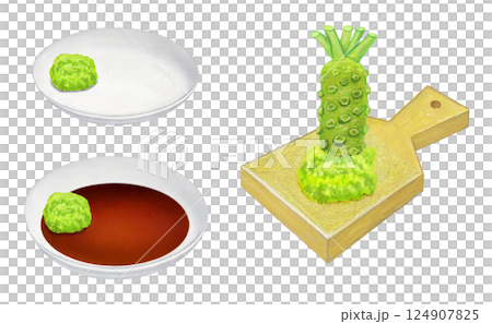 すりおろし 生ワサビのイラスト 124907825