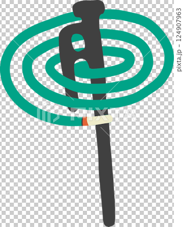 Mosquito coils on a peg 124907963