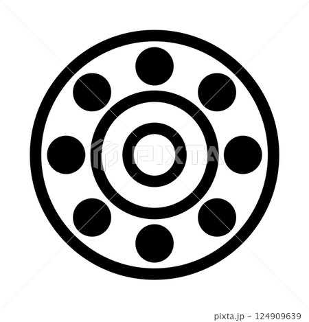 Bearing icon vector 124909639
