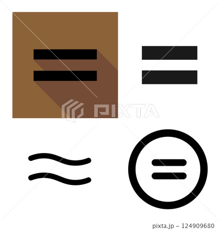 icon equals vector 124909680