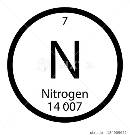 nitrogen symbol vector 124909683