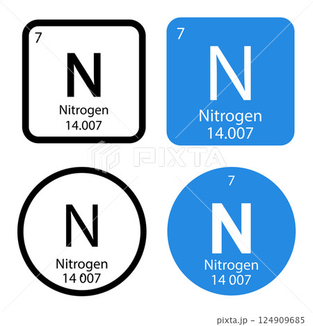 nitrogen symbol vector nitrogen symbol vector 124909685