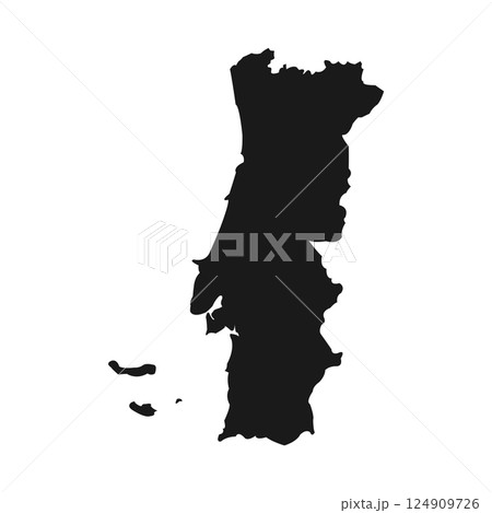 portugal map icon vector portugal map icon vector 124909726